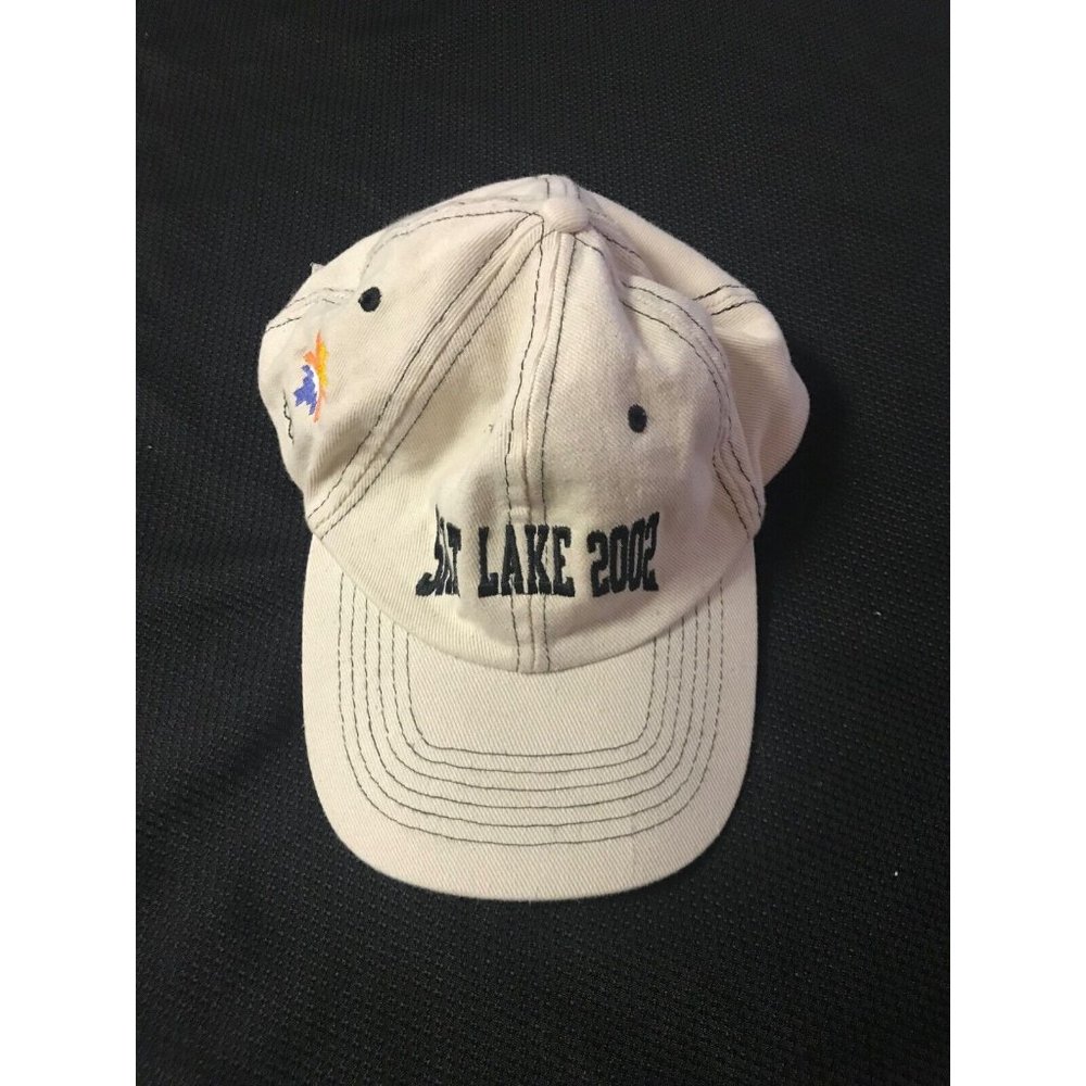 Vintage Salt Lake Olympics Team 2002 Black Adjustable Hat Baseball Dad Cap!